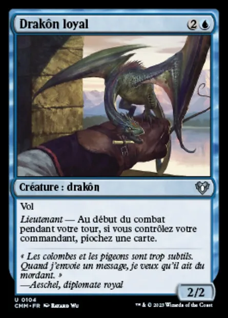 Drakôn loyal, carte Magic CMM 104 — extension Commander Masters