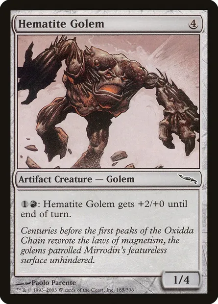 Golem d'hématite, carte Magic MRD 185 — extension Mirrodin