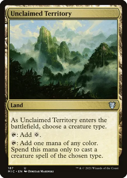 Unclaimed Territory, Magic card MIC 187 — Midnight Hunt Commander set