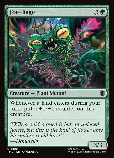 Foe-liage, Magic card TMC 122 — Teenage Mutant Ninja Turtles Eternal set