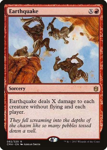 Tremblement de terre, carte Magic CMA 82 — extension Commander Anthology