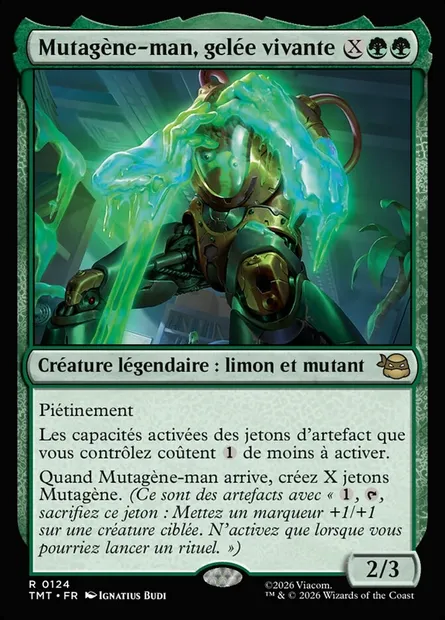 Mutagène-man, gelée vivante, carte Magic TMT 124 — extension Teenage Mutant Ninja Turtles
