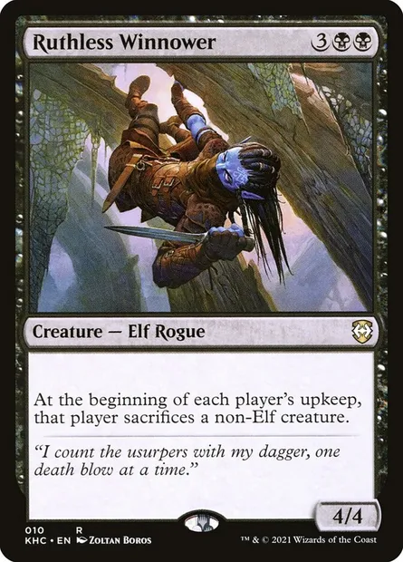 Ruthless Winnower, Magic card KHC 10 — Kaldheim Commander set