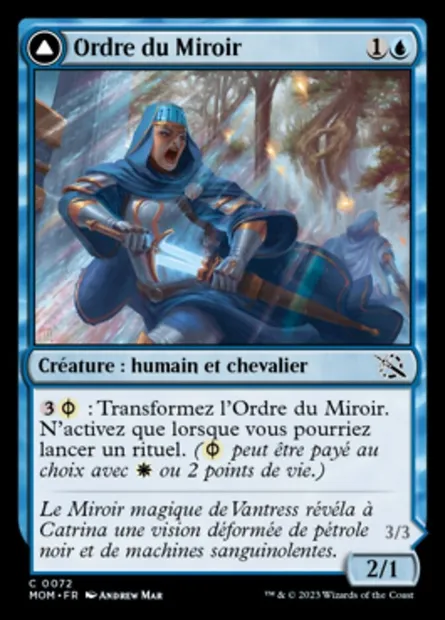 Ordre du Miroir // Ordre de la milice d'albâtre, carte Magic MOM 72 — extension L'invasion des machines