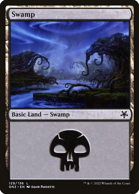 Swamp, Magic card GN3 129 — Game Night: Free-for-All set