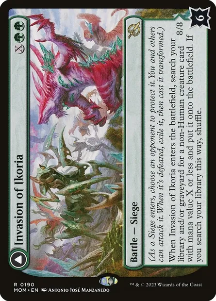 Invasion of Ikoria // Zilortha, Apex of Ikoria, Magic card MOM 190 — March of the Machine set