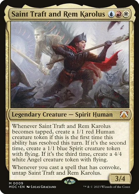 Saint Traft and Rem Karolus, Magic card MOC 9 — March of the Machine Commander set