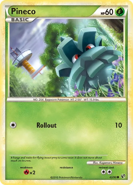 Pineco, Pokémon card UD 62 — Undaunted set