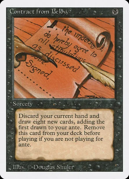 Contract from Below, Magic card 3ED 97 — Revised Edition set