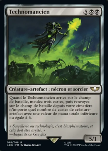 Technomancien, carte Magic 40K 61 — extension Warhammer 40,000 Commander