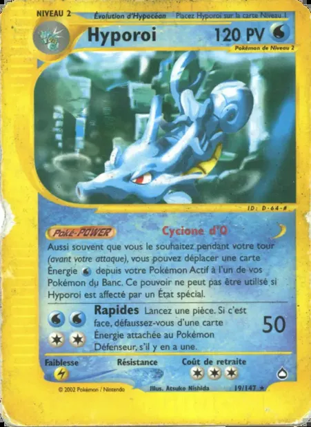 Hyporoi, carte Pokémon AQ 19 — extension Aquapolis