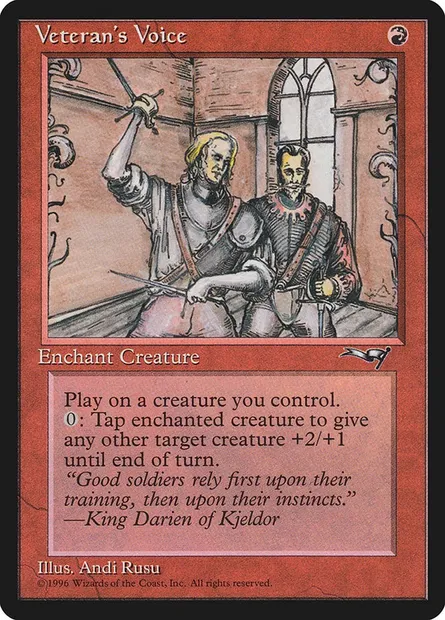 Veteran's Voice, Magic card ALL 84a — Alliances set