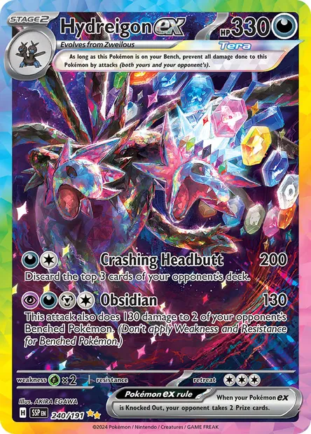 Hydreigon ex, Pokémon card SSP 240 — Surging Sparks set