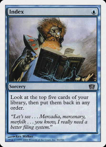 Index, Magic card 8ED 84 — Eighth Edition set
