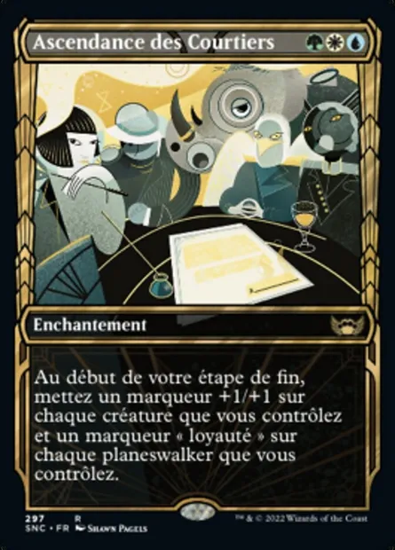 Ascendance des Courtiers, carte Magic SNC 297 — extension Les rues de la Nouvelle-Capenna