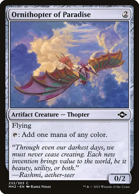 Ornithopter of Paradise, Magic card MH2 232 — Modern Horizons 2 set