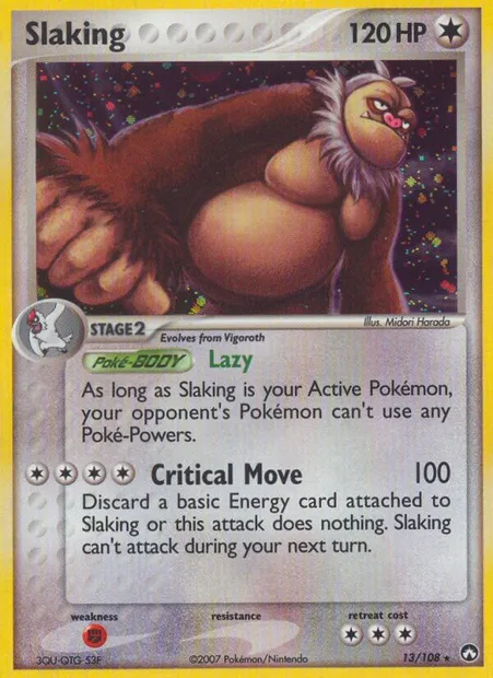 Slaking, Pokémon card PK 13 — Power Keepers set