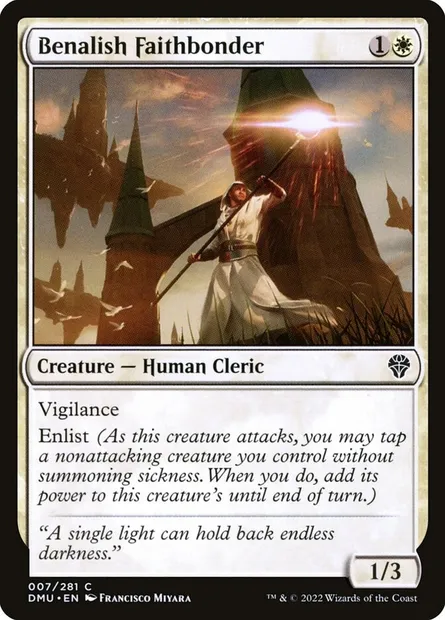 Benalish Faithbonder, Magic card DMU 7 — Dominaria United set