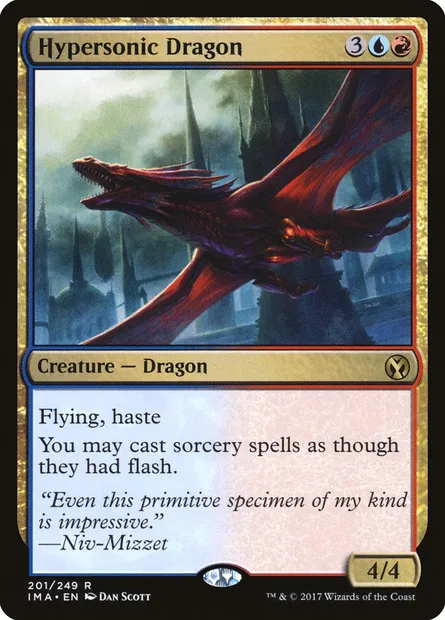 Dragon hypersonique, carte Magic IMA 201 — extension Iconic Masters
