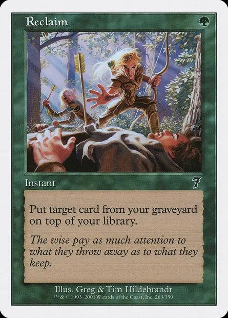 Reclaim, Magic card 7ED 263 — Seventh Edition set