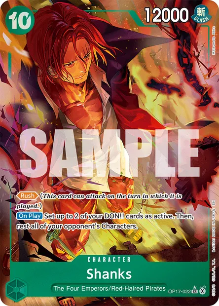 Shanks, One Piece card OP17-022 — THE WORLD’S STRONGEST WARRIORS set