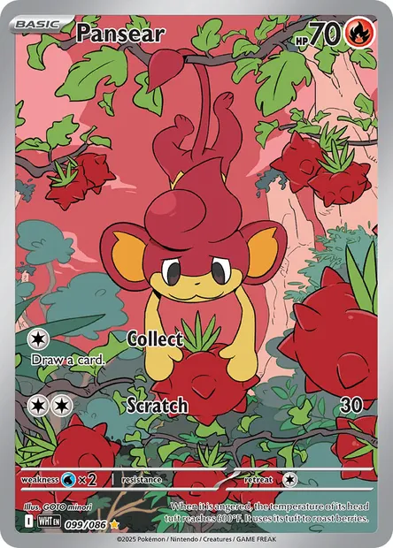 Pansear, Pokémon card WHT 099 — White Flare set