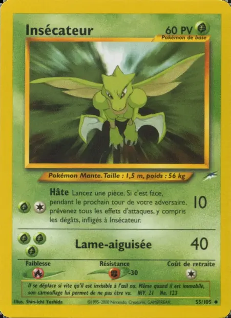 Insécateur, carte Pokémon NDE 55 — extension Neo Destiny