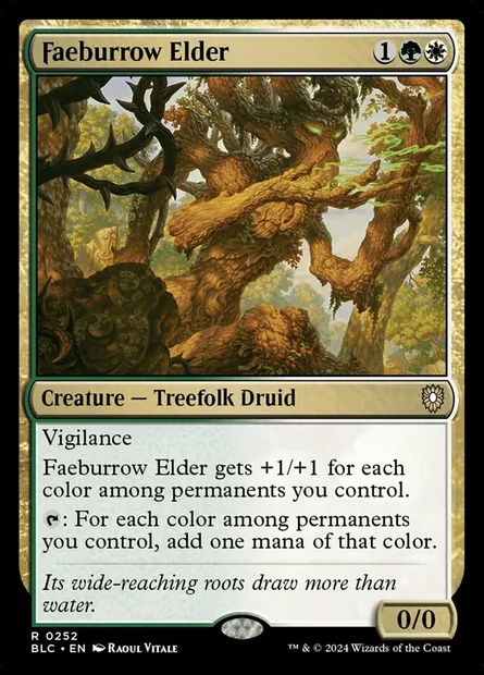 Faeburrow Elder, Magic card BLC 252 — Bloomburrow Commander set