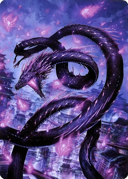 Junji, the Midnight Sky // Junji, the Midnight Sky, Magic card ANEO 58 — Neon Dynasty Art Series set
