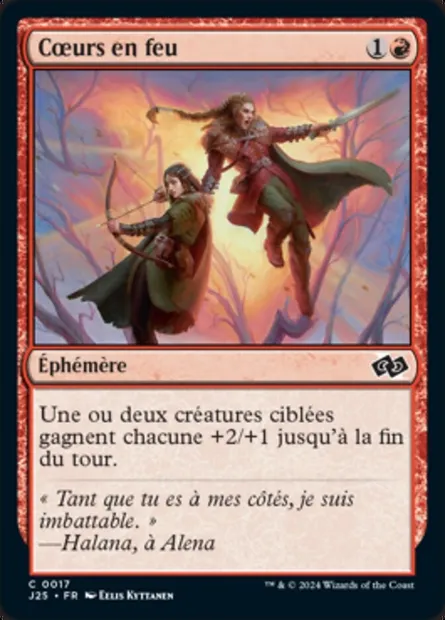 Cœurs en feu, carte Magic J25 17 — extension Foundations Jumpstart