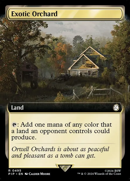 Exotic Orchard, Magic card PIP 495 — Fallout set