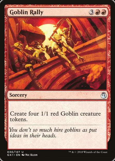 Goblin Rally, Magic card GK1 30 — GRN Guild Kit set