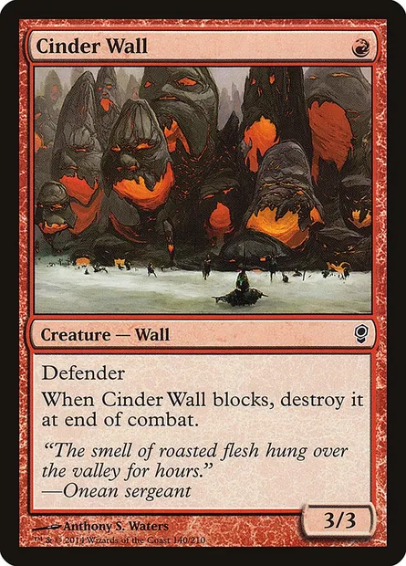 Cinder Wall, Magic card CNS 140 — Conspiracy set