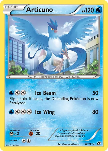 Articuno, Pokémon card LTR 32 — Legendary Treasures set