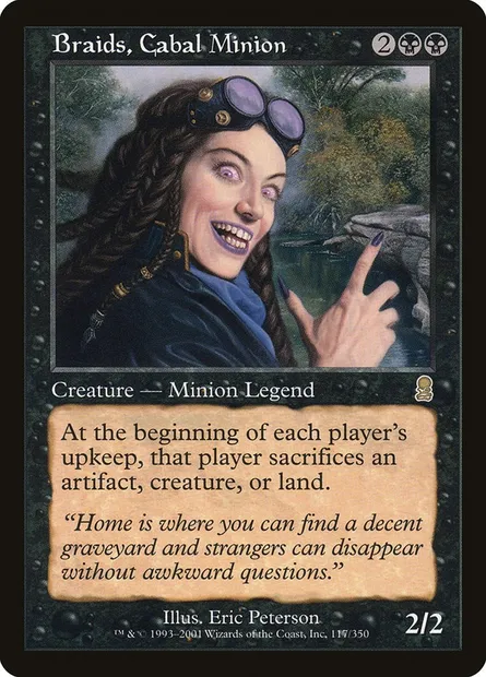Braids, Cabal Minion, Magic card ODY 117 — Odyssey set