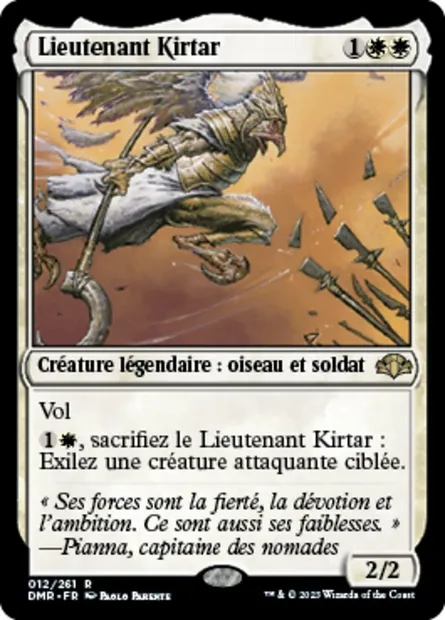 Lieutenant Kirtar, carte Magic DMR 12 — extension Dominaria Remastered