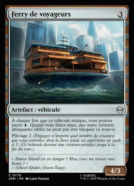 Ferry de voyageurs, carte Magic SPM 170 — extension Marvel's Spider-Man
