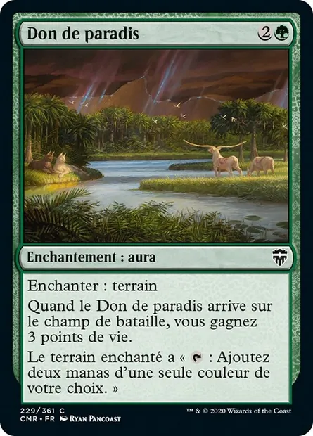Don de paradis, carte Magic CMR 229 — extension Commander Legends