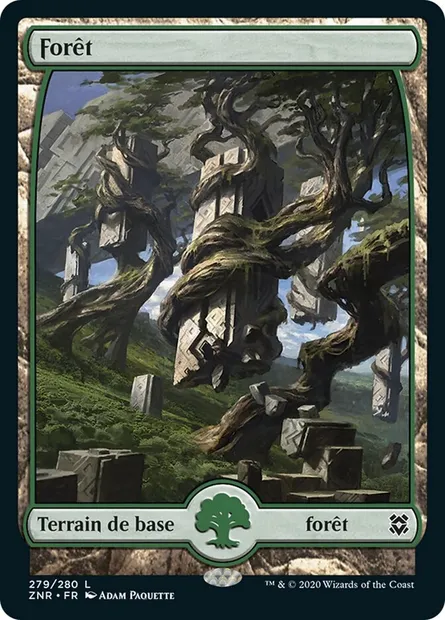 Forêt, carte Magic ZNR 279 — extension Renaissance de Zendikar