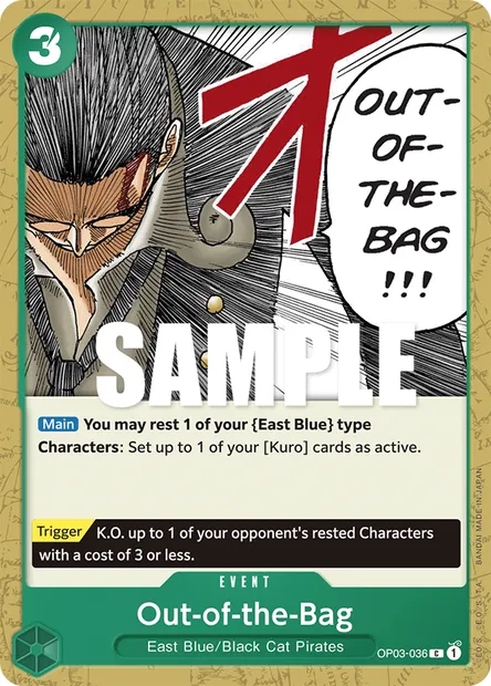 Out-of-the-Bag, One Piece card OP03-036 — PILLARS OF STRENGTH set