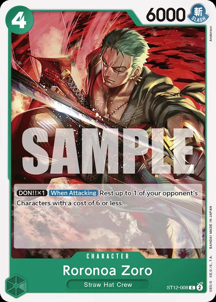 Roronoa Zoro, carte One Piece ST12-008 — extension Zoro and Sanji
