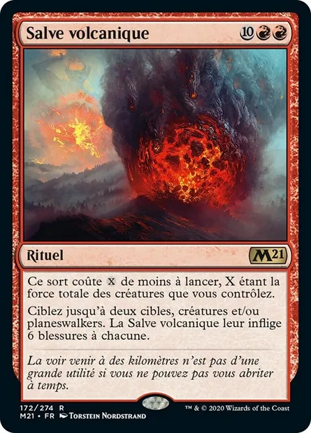 Salve volcanique, carte Magic M21 172 — extension Core Set 2021