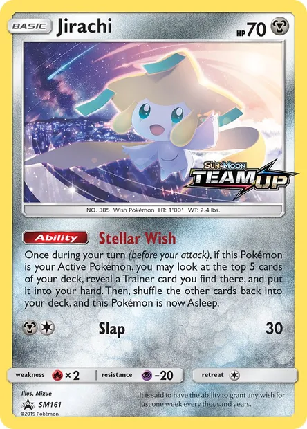 Jirachi, Pokémon card SM 161 — SM Black Star Promos set
