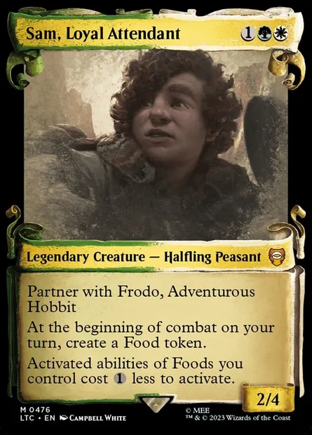 Sam, serviteur loyal, carte Magic LTC 476 — extension Tales of Middle-earth Commander