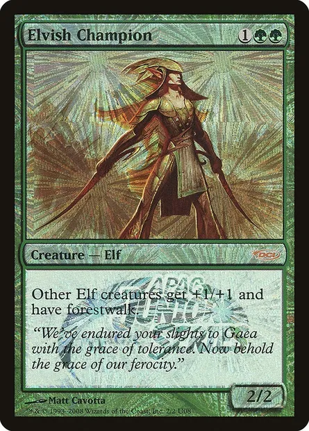 Elvish Champion, Magic card PJAS 2U08 — Junior APAC Series set