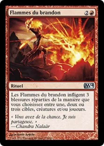 Flammes du brandon, carte Magic M14 139 — extension Magic 2014
