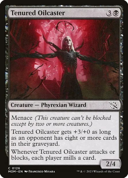 Tenured Oilcaster, Magic card MOM 126 — March of the Machine set