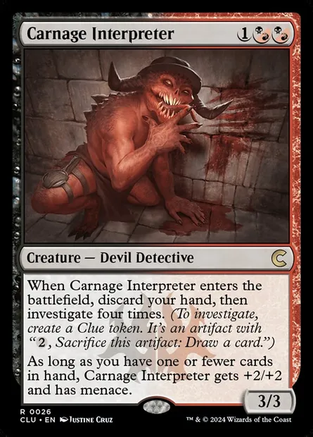 Carnage Interpreter, Magic card CLU 26 — Ravnica: Clue Edition set