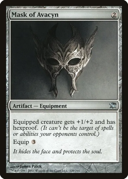 Mask of Avacyn, Magic card ISD 229 — Innistrad set