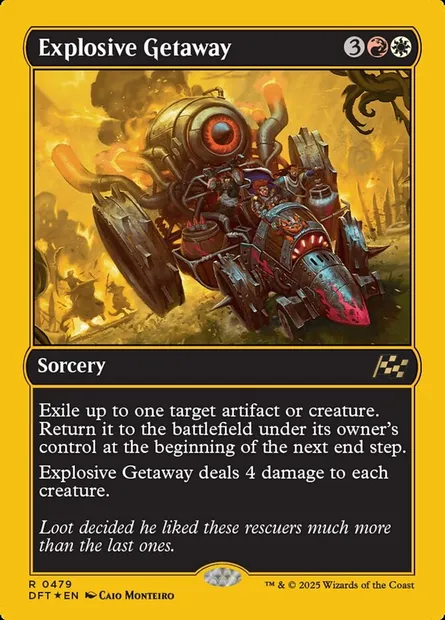 Explosive Getaway, Magic card DFT 479 — Aetherdrift set